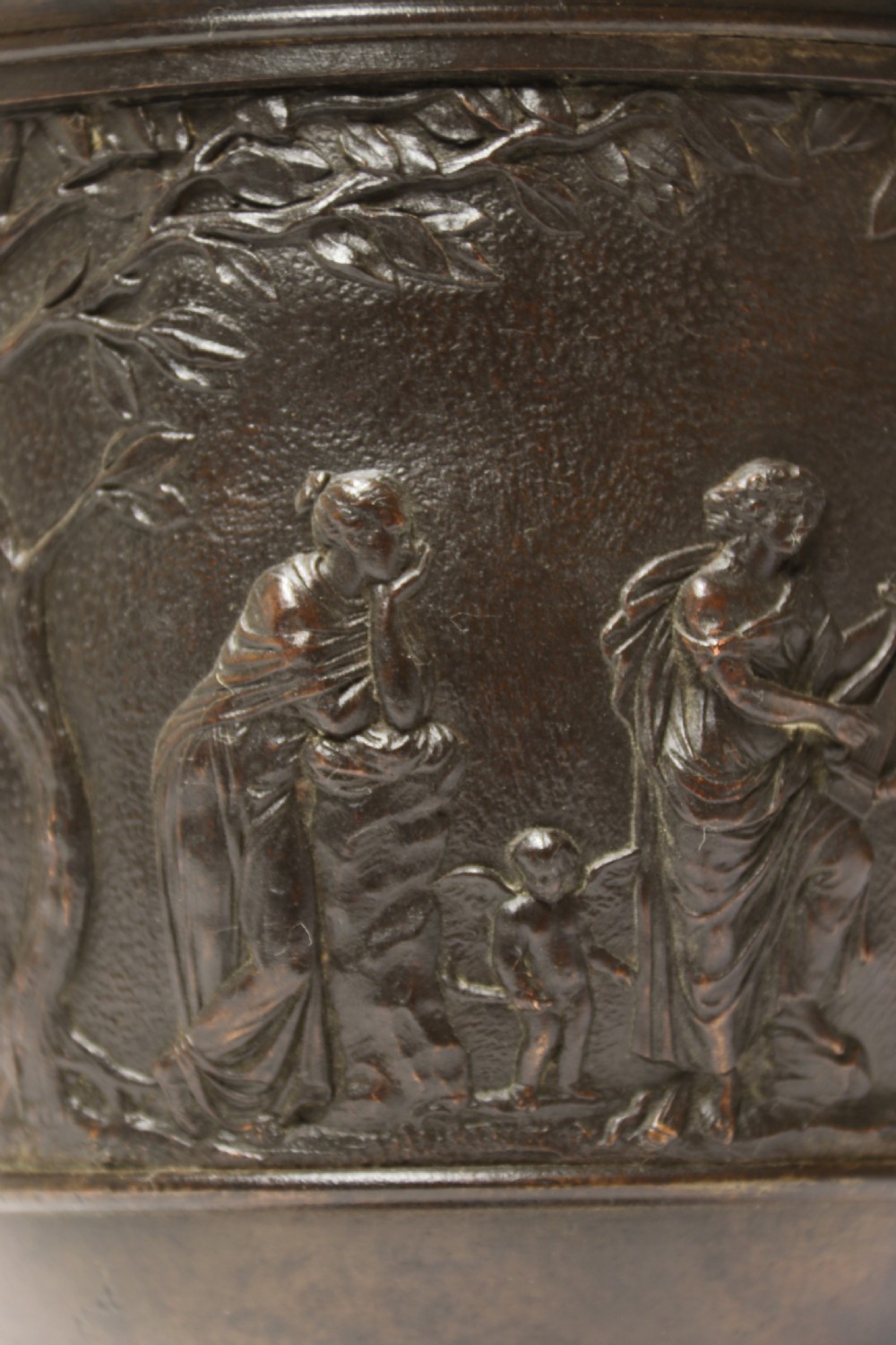 A fine pair of Grand Tour French 19th C Neoclassical Bronze Urns View XV