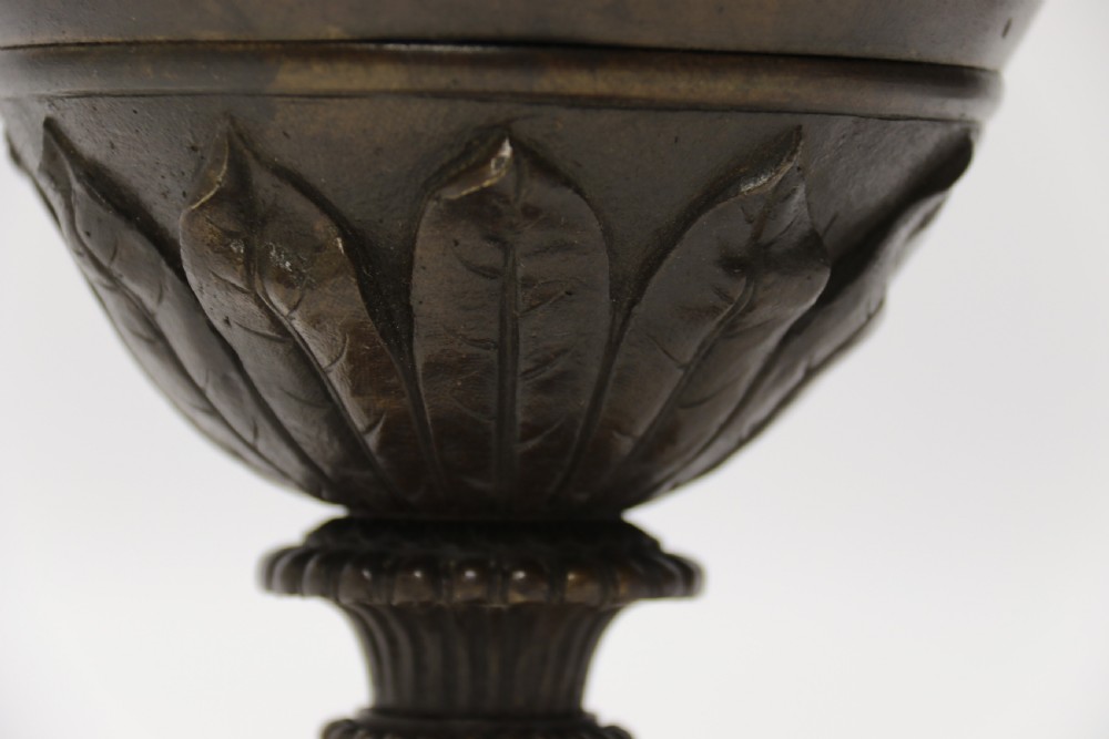 A fine pair of Grand Tour French 19th C Neoclassical Bronze Urns View XX
