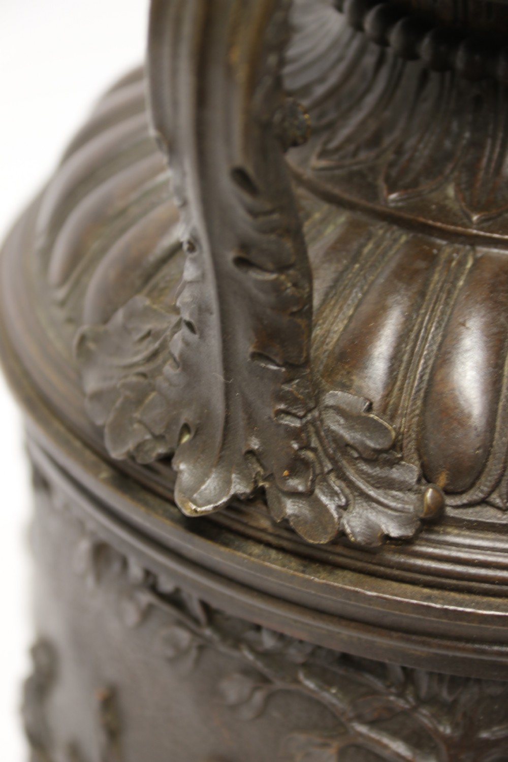 A fine pair of Grand Tour French 19th C Neoclassical Bronze Urns View XXI