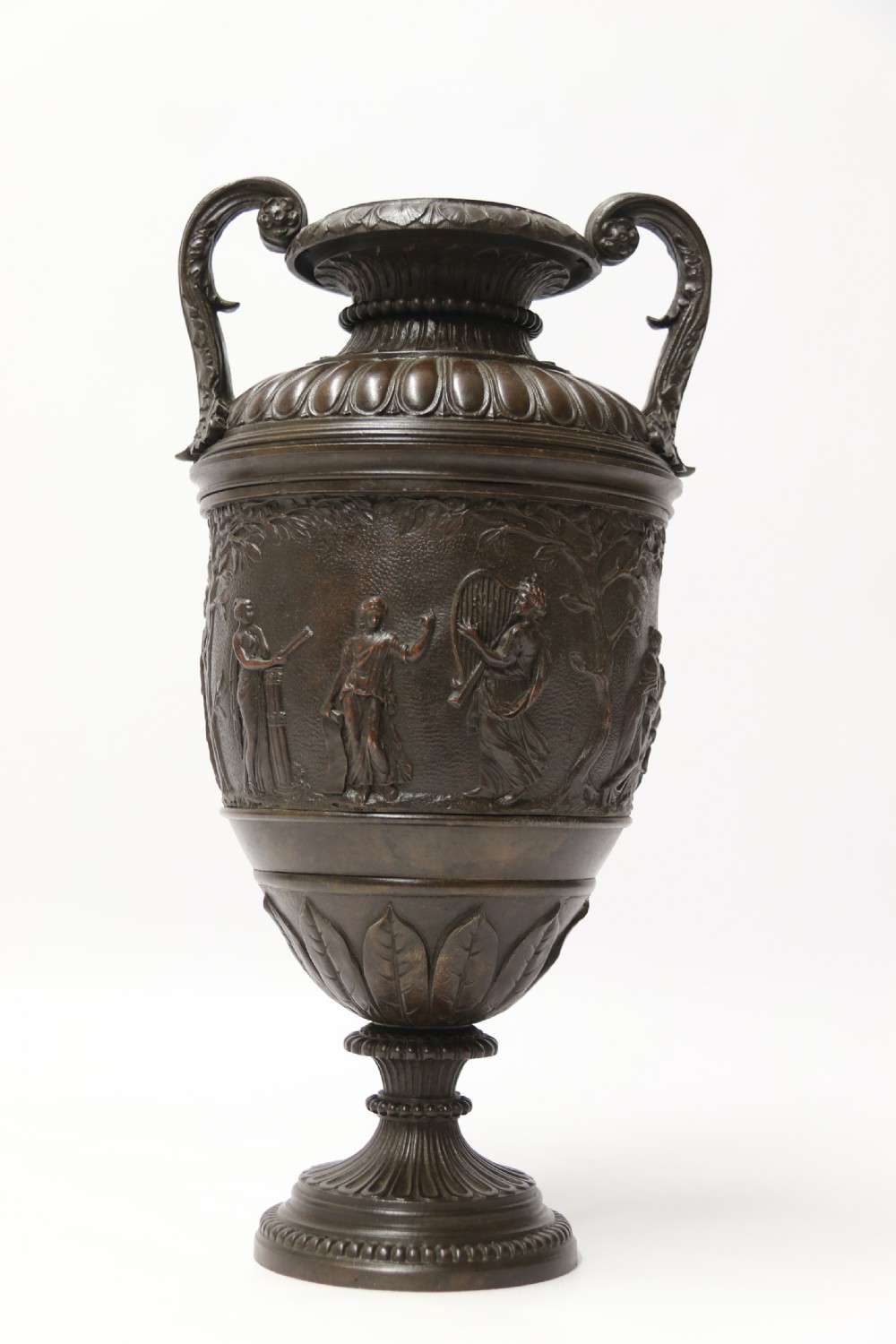 A fine pair of Grand Tour French 19th C Neoclassical Bronze Urns View XXII