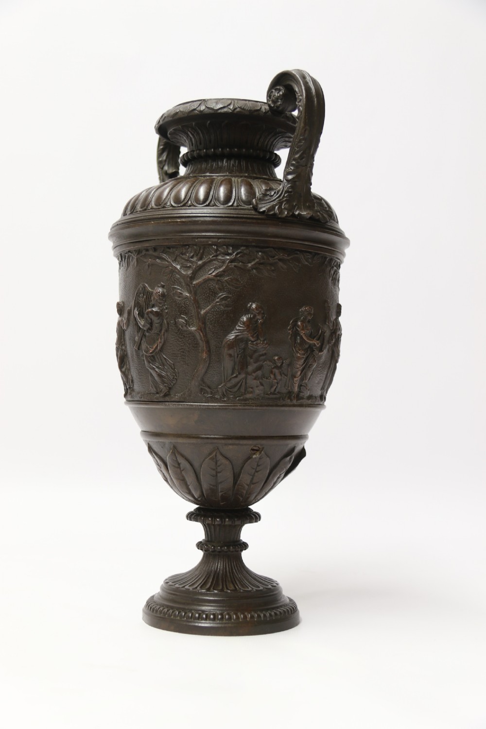 A fine pair of Grand Tour French 19th C Neoclassical Bronze Urns View XXIII