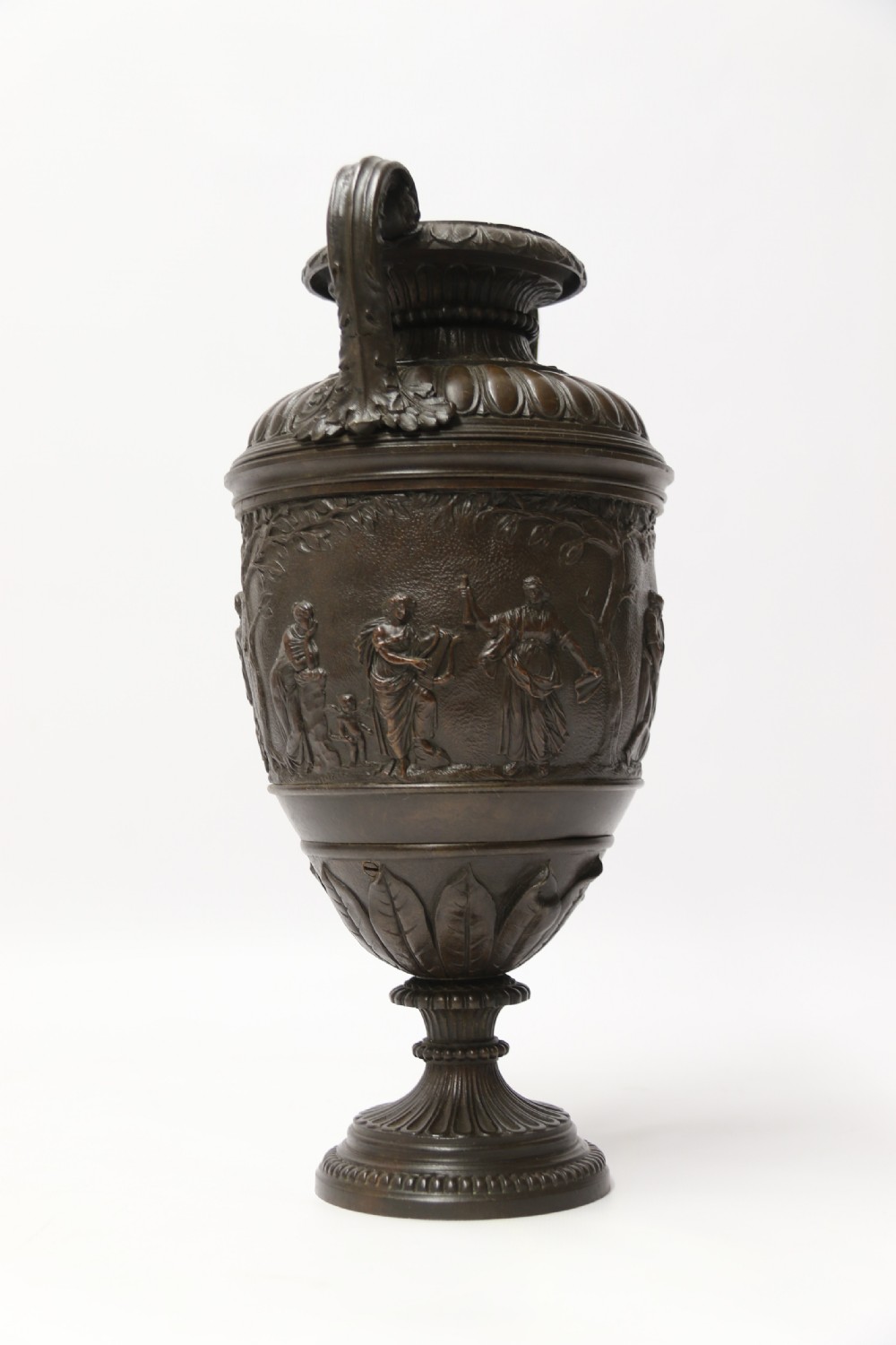 A fine pair of Grand Tour French 19th C Neoclassical Bronze Urns View XXIV