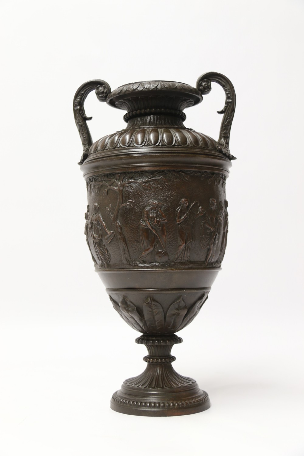 A fine pair of Grand Tour French 19th C Neoclassical Bronze Urns View XXV