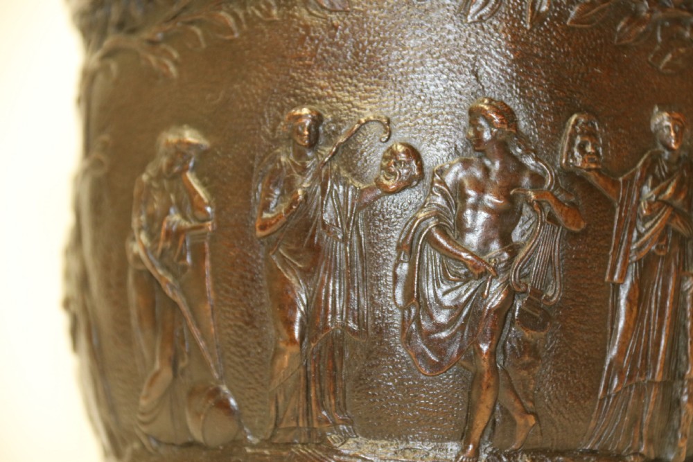 A fine pair of Grand Tour French 19th C Neoclassical Bronze Urns View XXVII