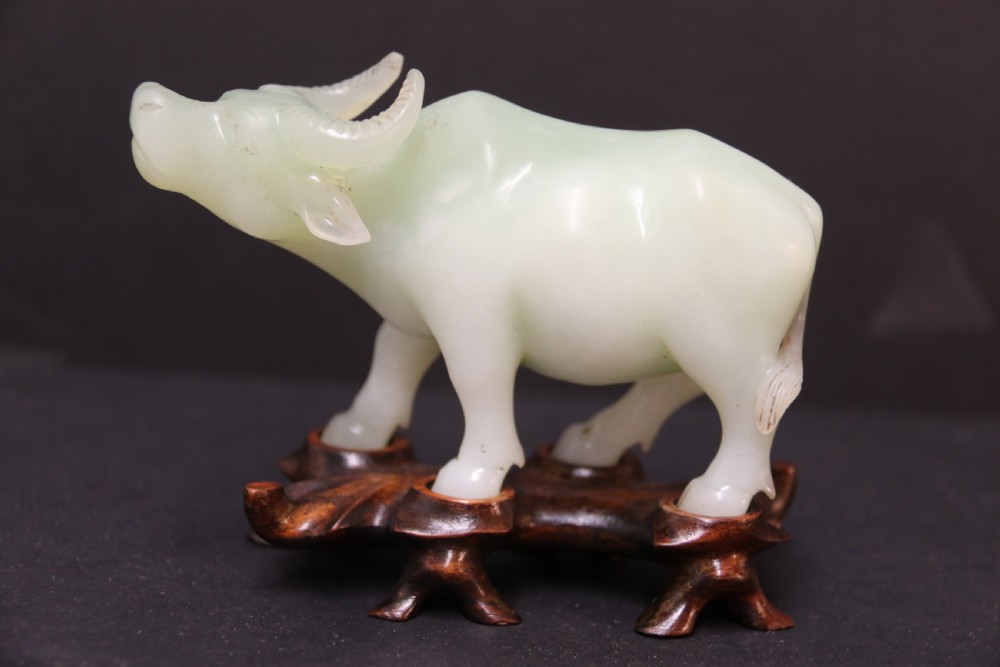 A Chinese hard stone carved water buffalo View III