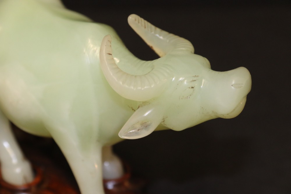A Chinese hard stone carved water buffalo View V