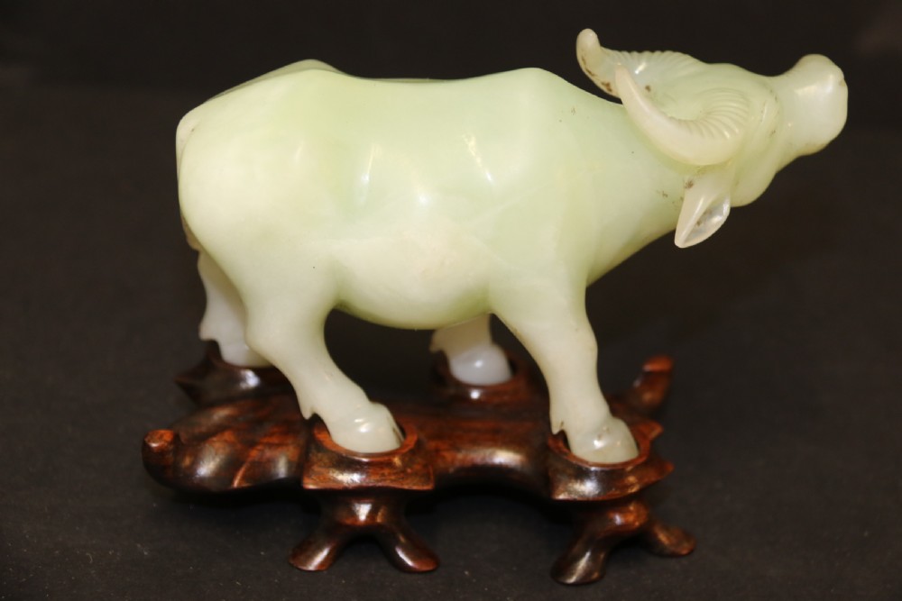 A Chinese hard stone carved water buffalo View VI