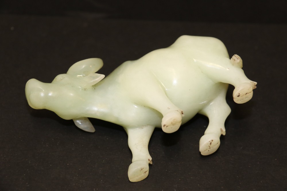 A Chinese hard stone carved water buffalo View VII