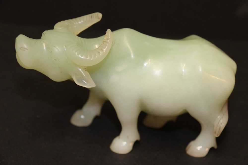 A Chinese hard stone carved water buffalo View XIII