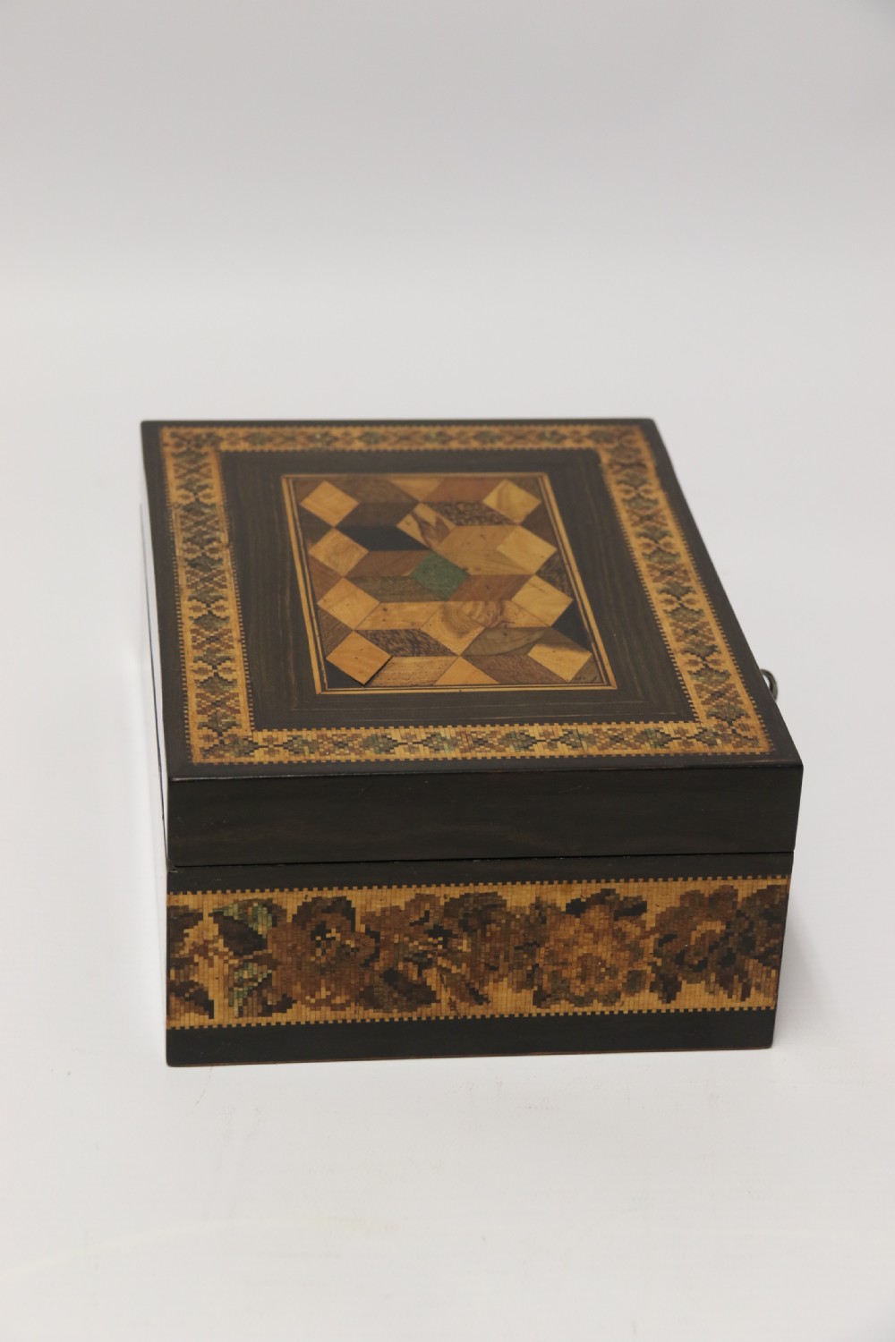 A superb labelled Tunbridge Ware Jewel Box View II