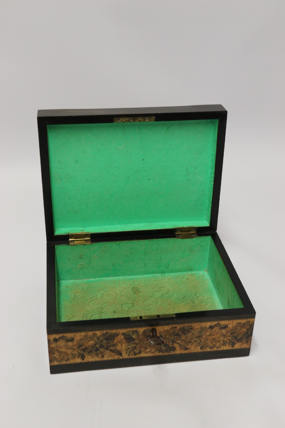 A superb labelled Tunbridge Ware Jewel Box View VI