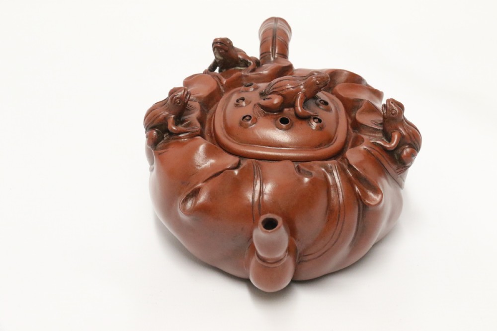 A rare Chinese 19th C Yixing pottery teapot View III