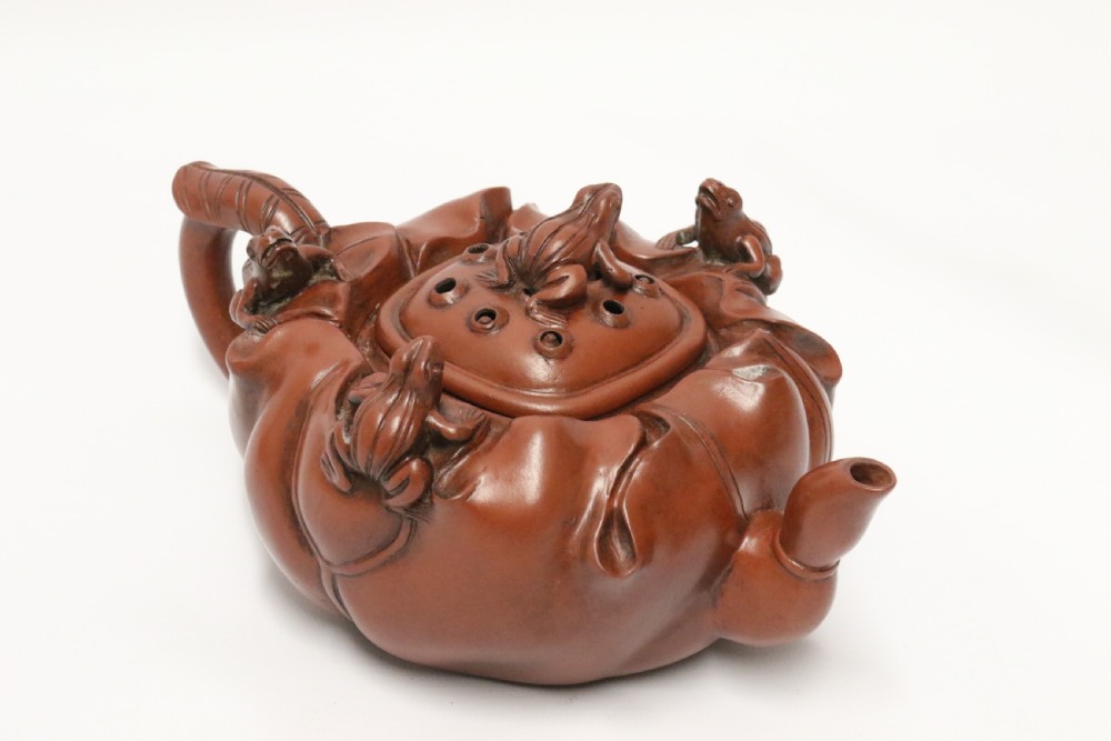 A rare Chinese 19th C Yixing pottery teapot View IV