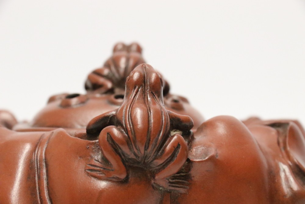 A rare Chinese 19th C Yixing pottery teapot View XIII