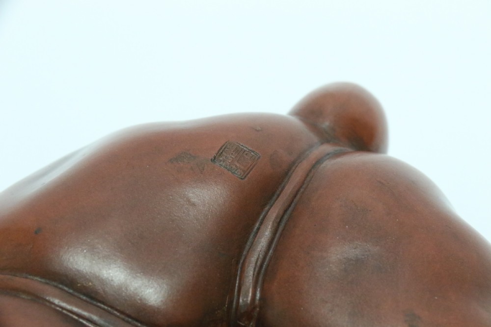 A rare Chinese 19th C Yixing pottery teapot View XIX