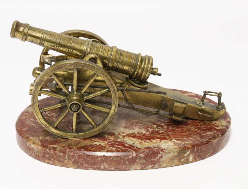 A superb mid-19th century French bronze model canon.