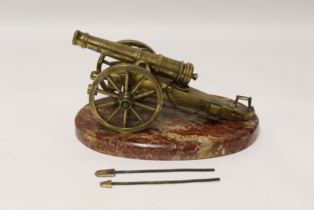A superb mid-19th century French bronze model canon. View X