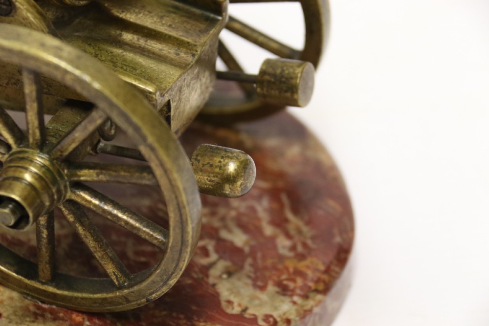 A superb mid-19th century French bronze model canon. View XII