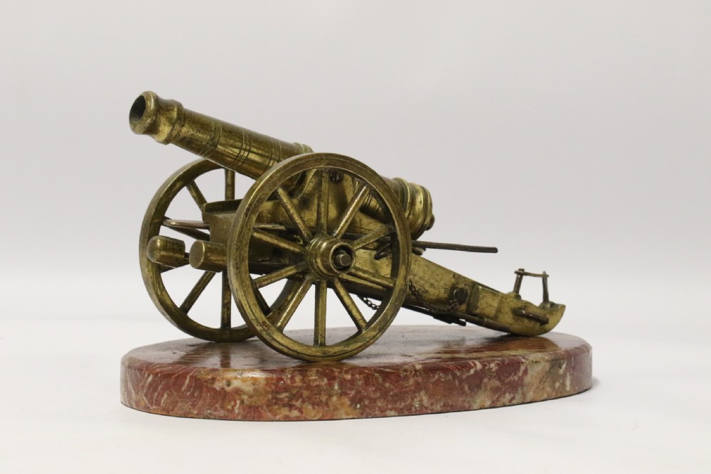 A superb mid-19th century French bronze model canon. View XVI