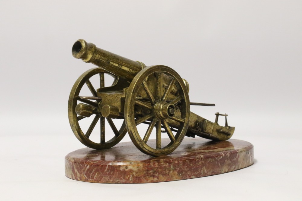 A superb mid-19th century French bronze model canon. View XVII