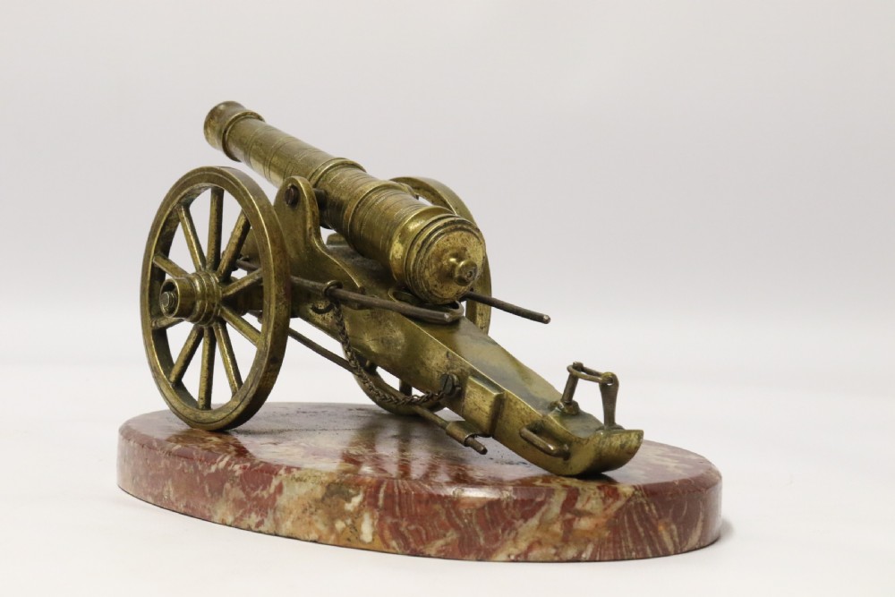 A superb mid-19th century French bronze model canon. View XIX