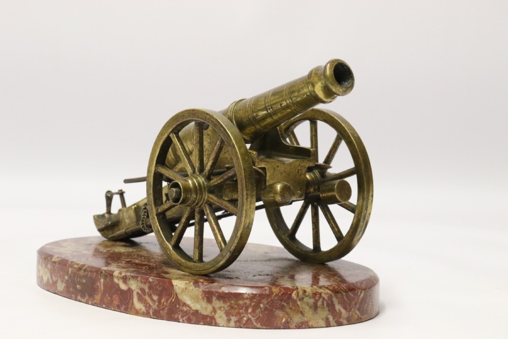A superb mid-19th century French bronze model canon. View XXIII