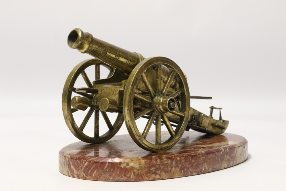 A superb mid-19th century French bronze model canon. View XXV