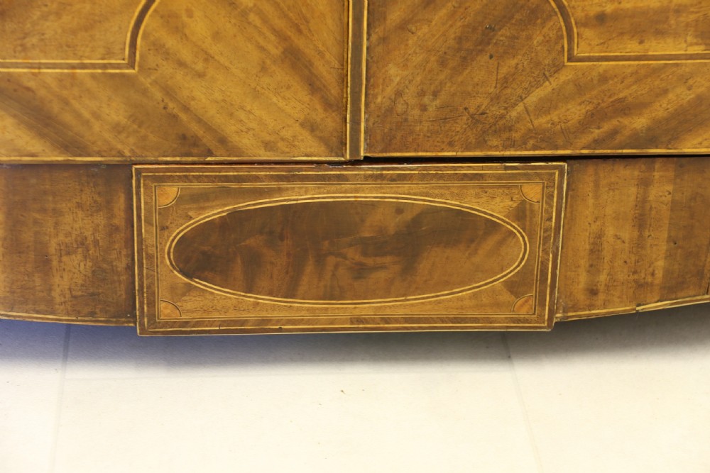 A superb George III Period inlaid Flame Mahogany Secretaire Bookcase/Display Cabinet  View XXI