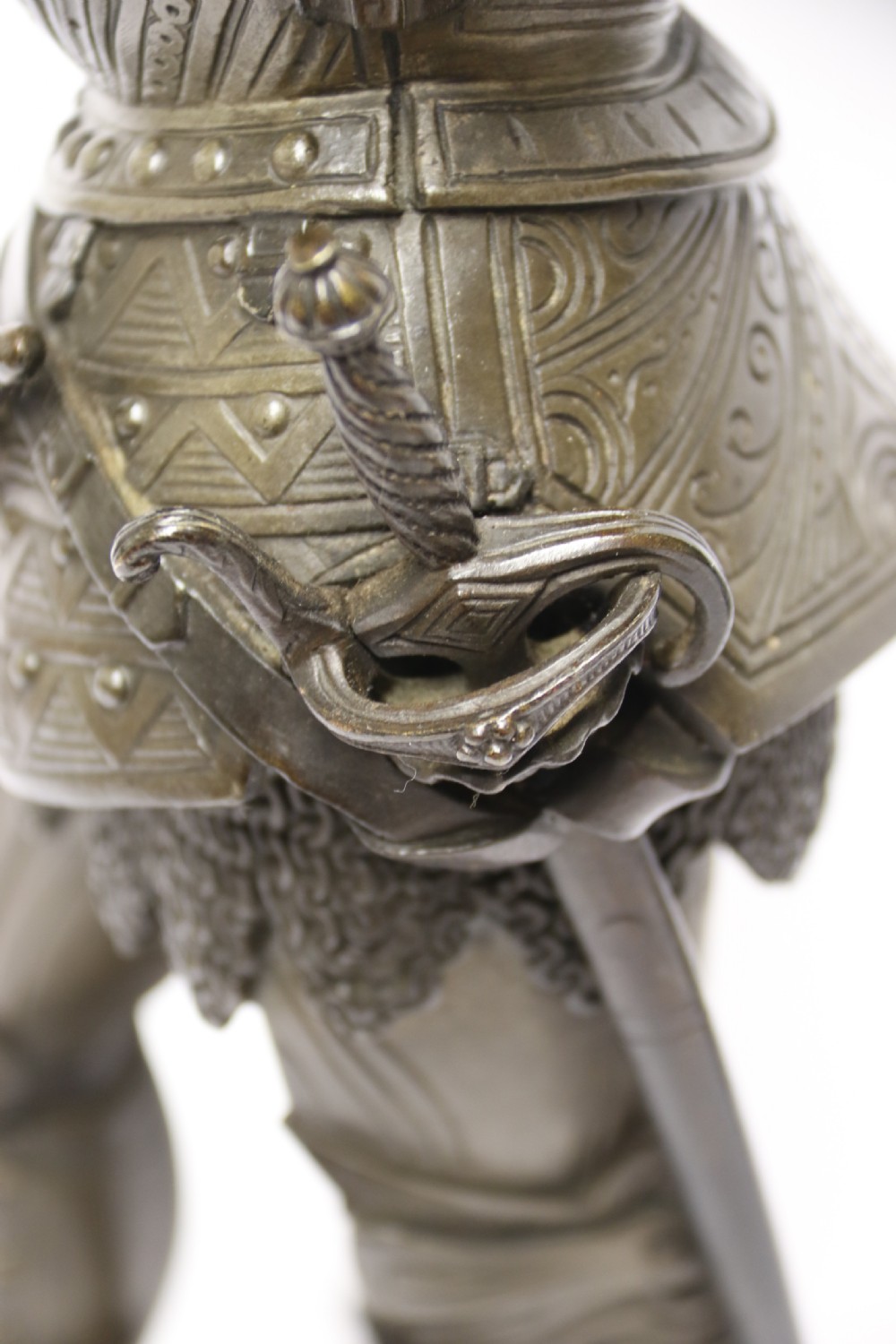Superb pair mid 19th C bronze knights, Circa 1860 View XV