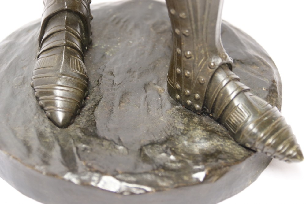 Superb pair mid 19th C bronze knights, Circa 1860 View XX