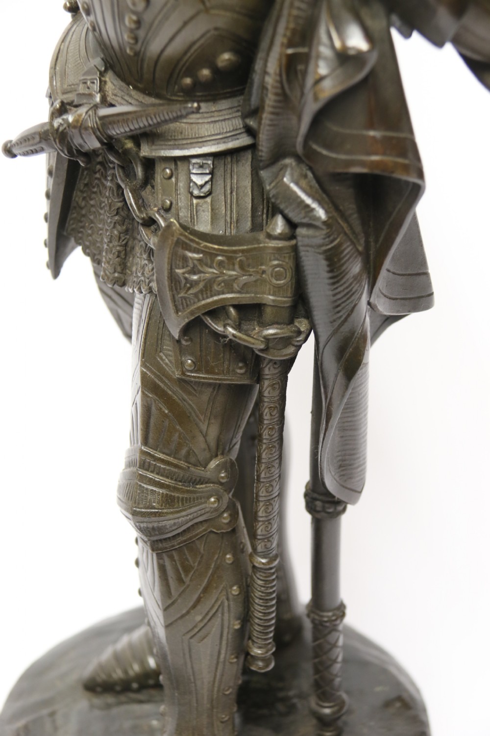 Superb pair mid 19th C bronze knights, Circa 1860 View XXI