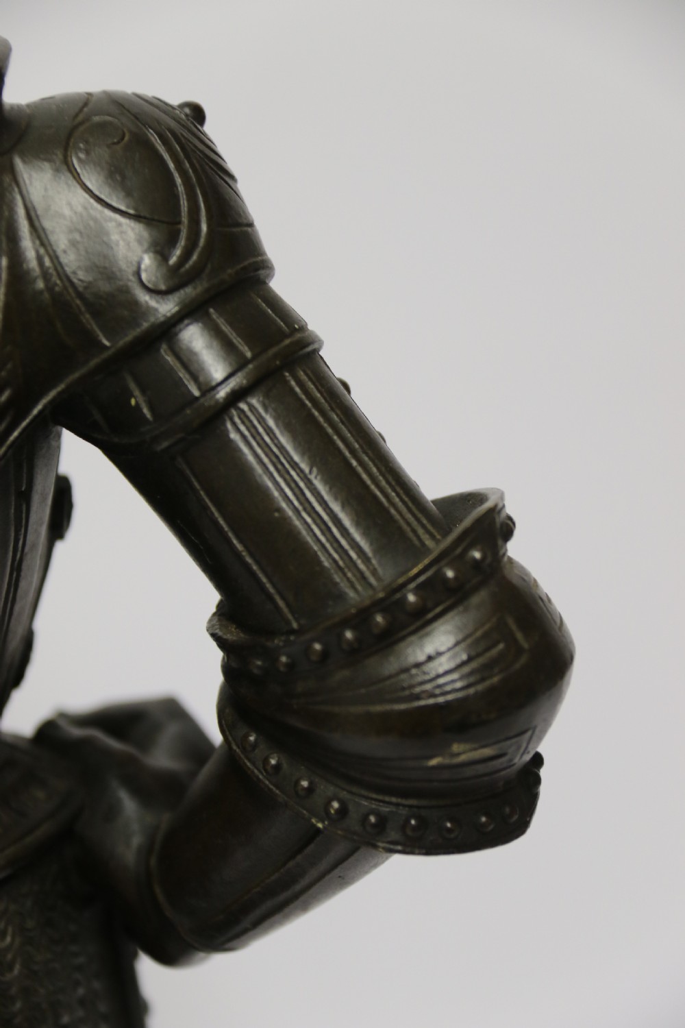 Superb pair mid 19th C bronze knights, Circa 1860 View XXVI