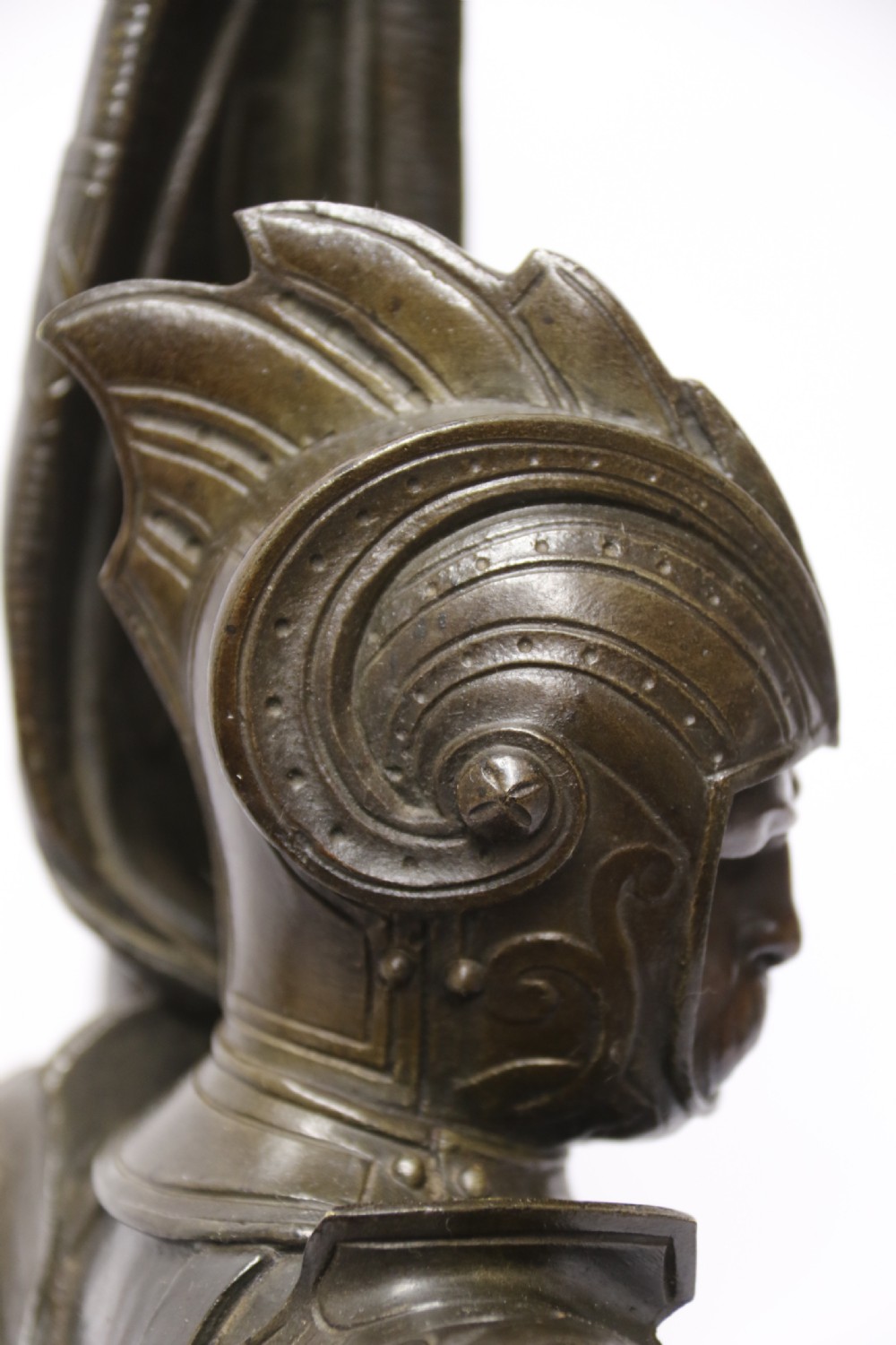 Superb pair mid 19th C bronze knights, Circa 1860 View XXVII