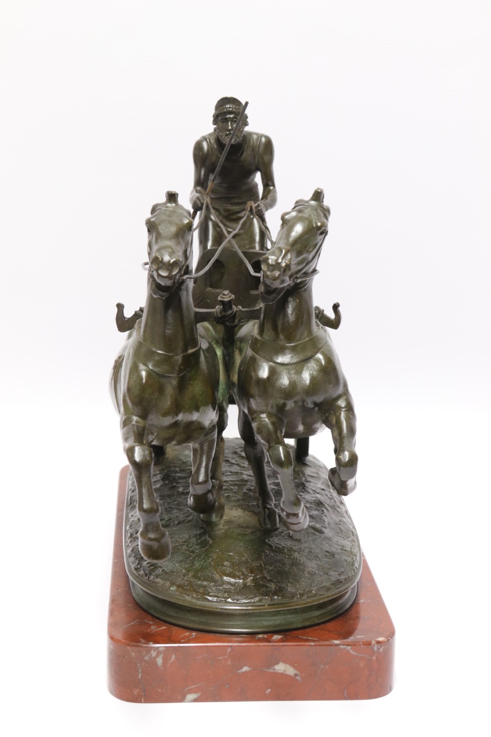 Superb Barbedienne  bronze study of a Grecian Charioteer by Emmanuel Fremiet View IX