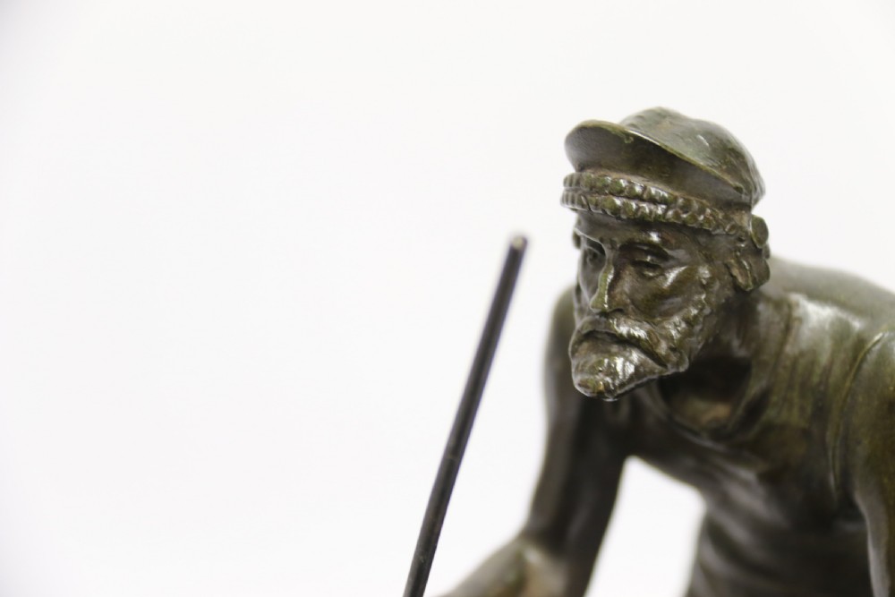 Superb Barbedienne  bronze study of a Grecian Charioteer by Emmanuel Fremiet View XIV
