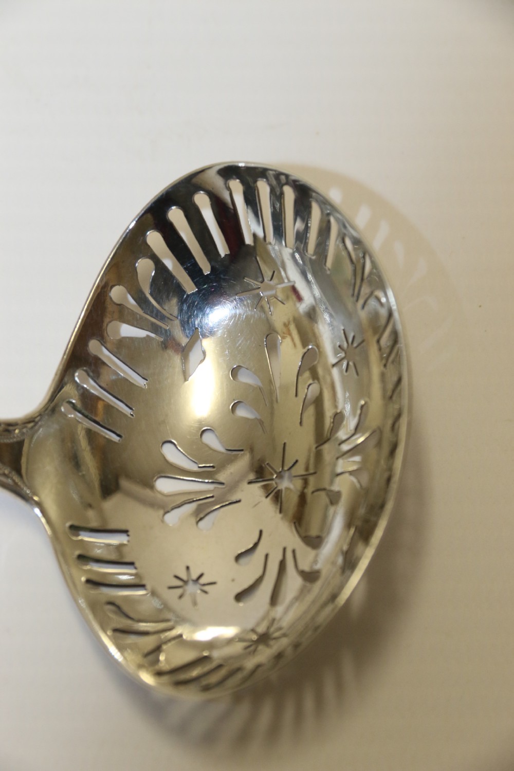 A rare George III period Irish Silver Sugar Spoon, Dublin 1810 View IV