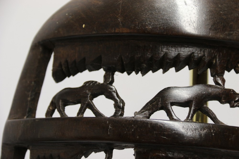 An interesting carved African hardwood hanging panel View V