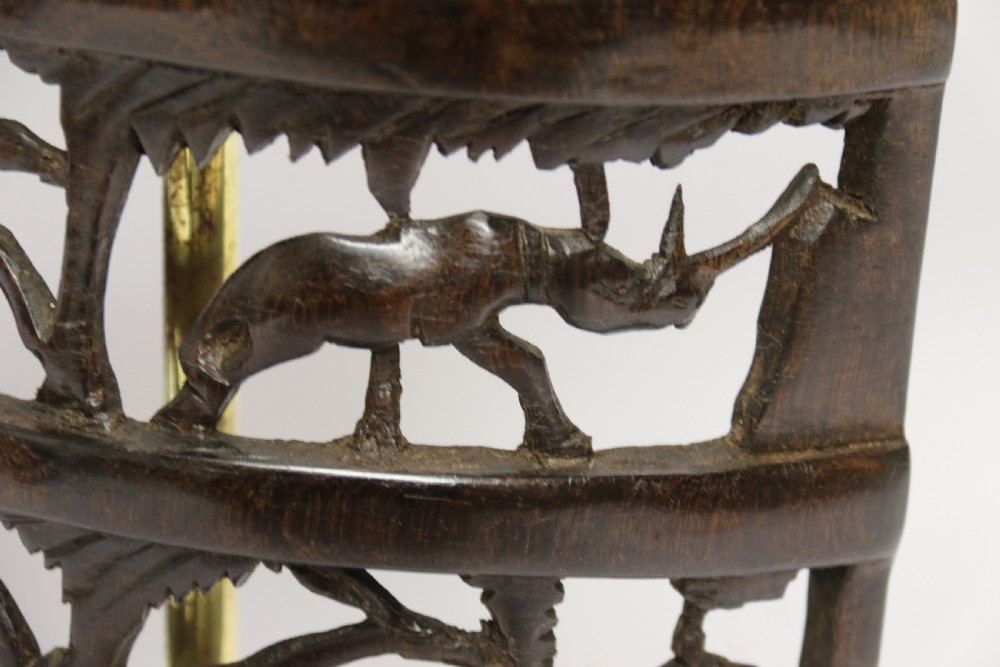 An interesting carved African hardwood hanging panel View VIII