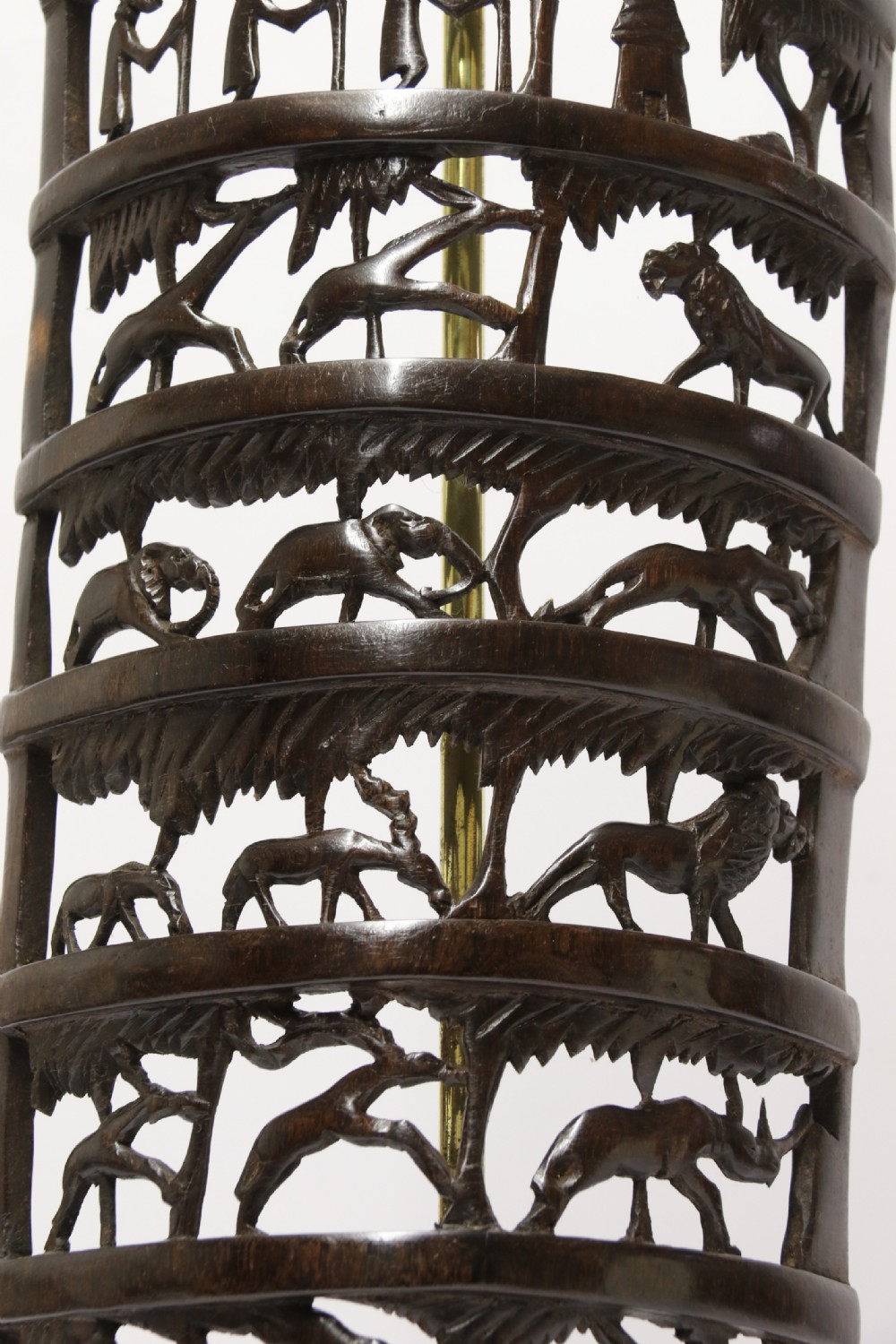 An interesting carved African hardwood hanging panel View XV