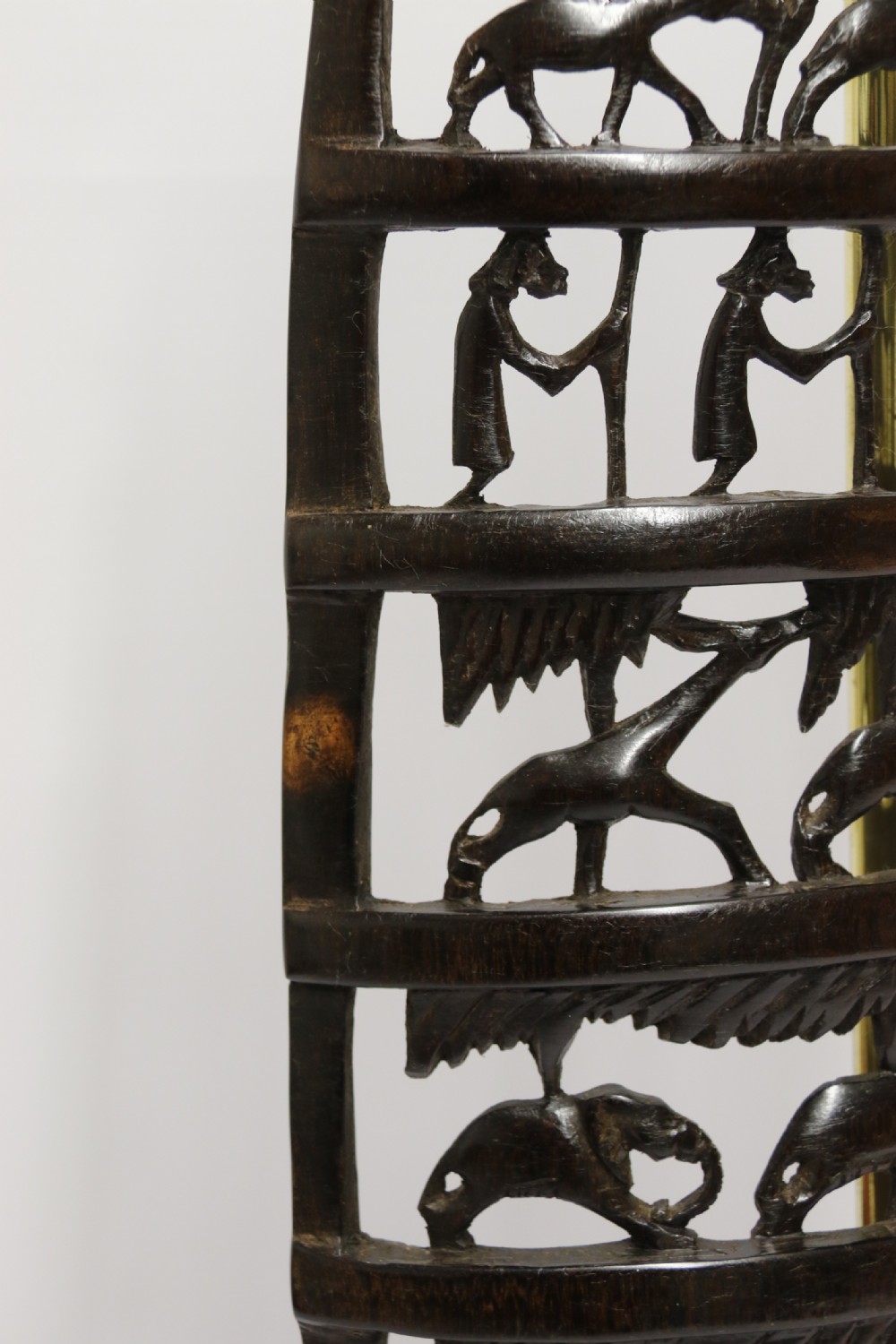 An interesting carved African hardwood hanging panel View XX