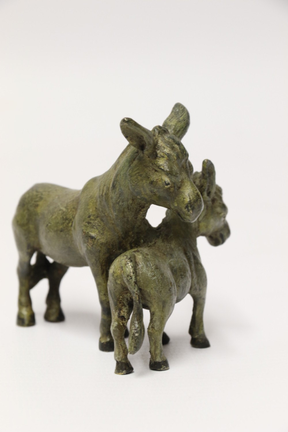 A rare pair of Austrian cold painted bronze Donkeys  View III