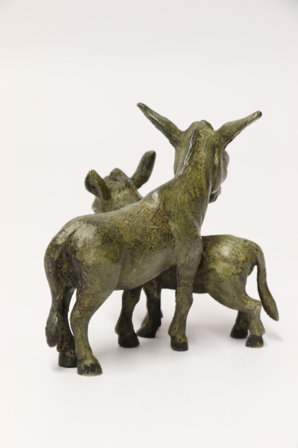 A rare pair of Austrian cold painted bronze Donkeys  View V