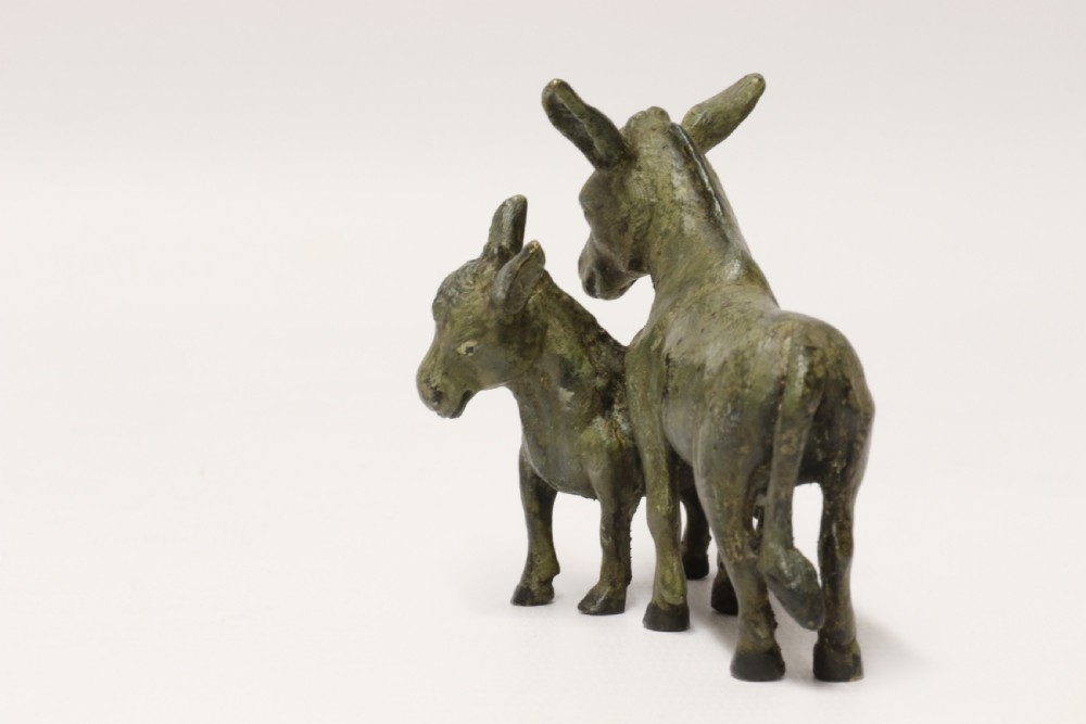 A rare pair of Austrian cold painted bronze Donkeys  View VI