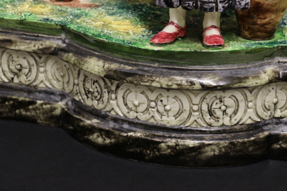 A most impressive large 19th Century Continental Pottery Figure Group View XIX