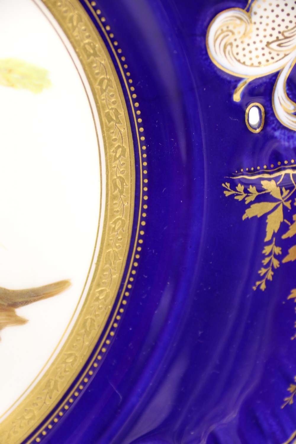 A charming Victorian Minton’s porcelain cabinet plate hand painted with Robins View IX