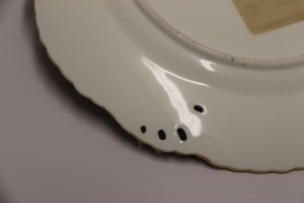A charming Victorian Minton’s porcelain cabinet plate hand painted with Robins View XII
