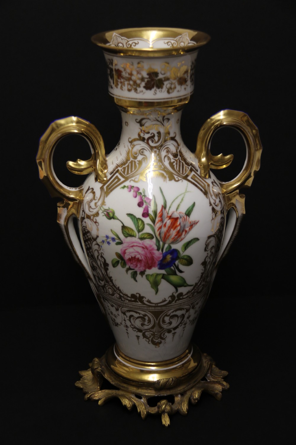 A magnificent 19th century porcelain vase by Thun of Austria, C1850 View II