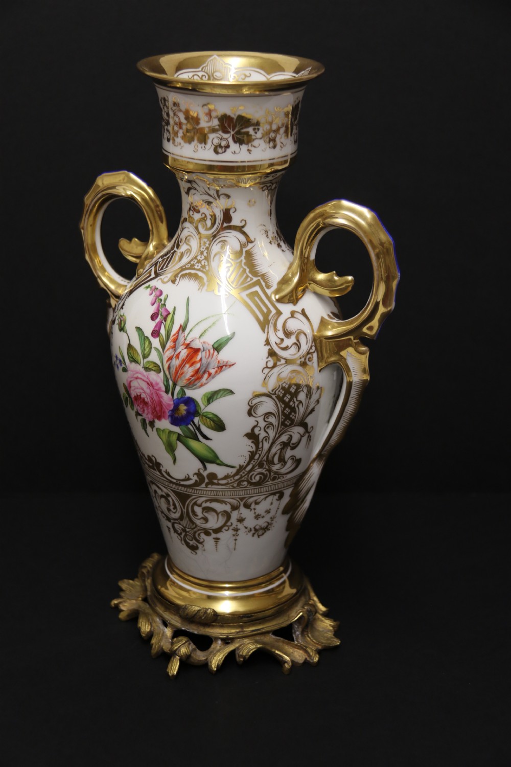 A magnificent 19th century porcelain vase by Thun of Austria, C1850 View III