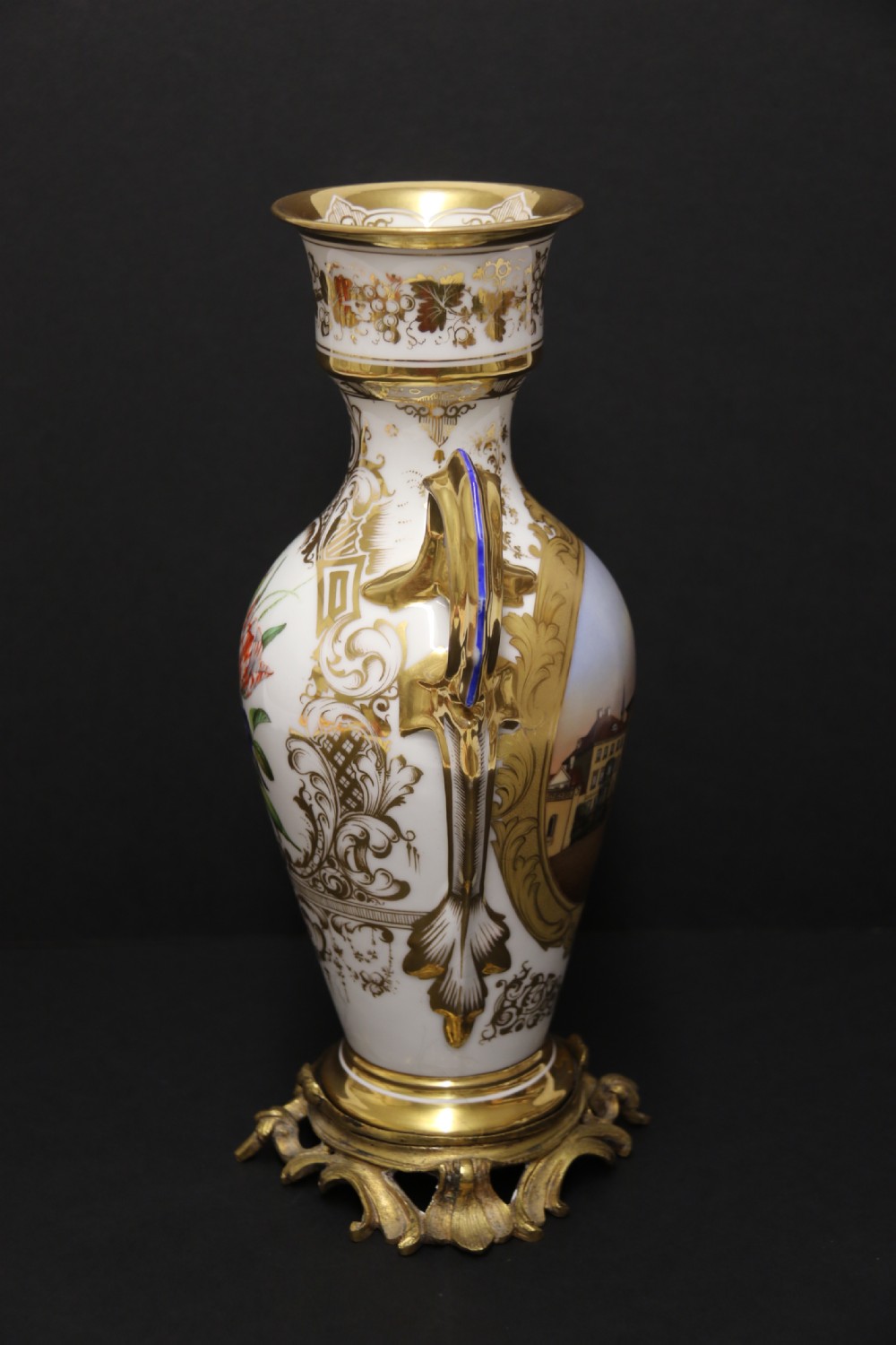 A magnificent 19th century porcelain vase by Thun of Austria, C1850 View IV