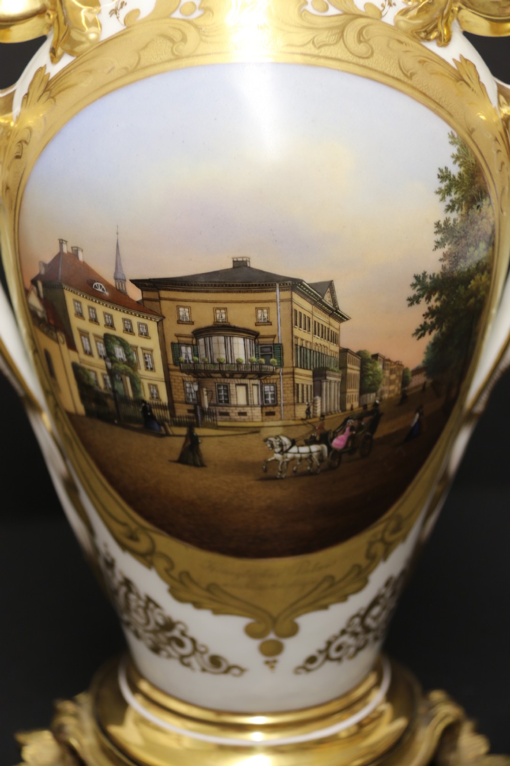 A magnificent 19th century porcelain vase by Thun of Austria, C1850 View X